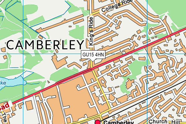 GU15 4HN map - OS VectorMap District (Ordnance Survey)