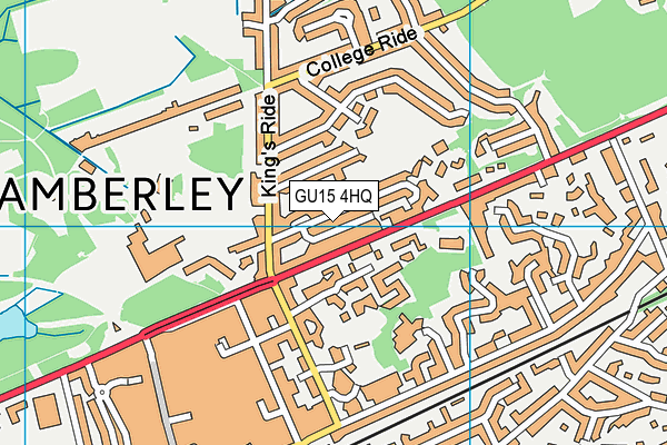 GU15 4HQ map - OS VectorMap District (Ordnance Survey) GU15 4HQ map - OS VectorMap District (Ordnance Survey)