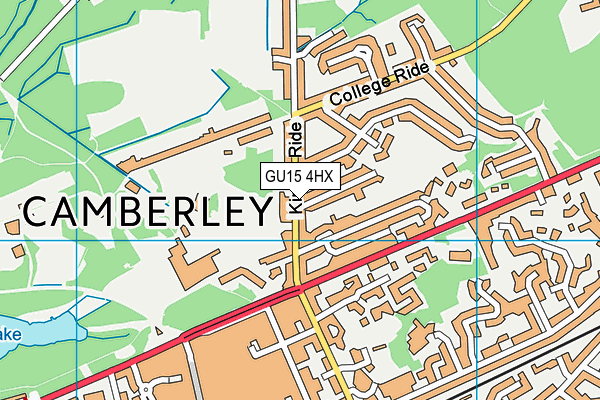 GU15 4HX map - OS VectorMap District (Ordnance Survey) GU15 4HX map - OS VectorMap District (Ordnance Survey)