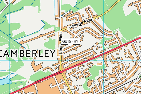 GU15 4HY map - OS VectorMap District (Ordnance Survey) GU15 4HY map - OS VectorMap District (Ordnance Survey)