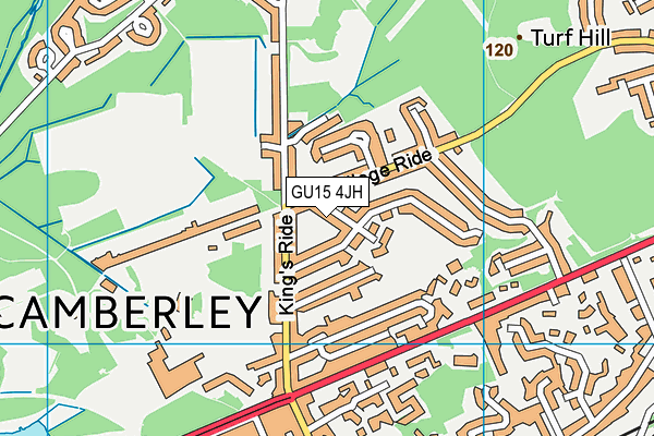 GU15 4JH map - OS VectorMap District (Ordnance Survey) GU15 4JH map - OS VectorMap District (Ordnance Survey)