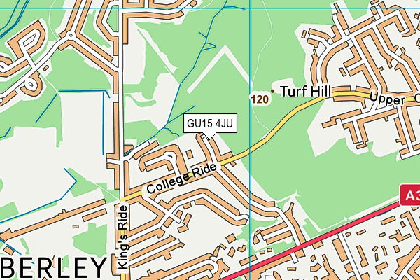 GU15 4JU map - OS VectorMap District (Ordnance Survey) GU15 4JU map - OS VectorMap District (Ordnance Survey)