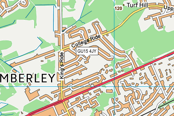 GU15 4JY map - OS VectorMap District (Ordnance Survey) GU15 4JY map - OS VectorMap District (Ordnance Survey)