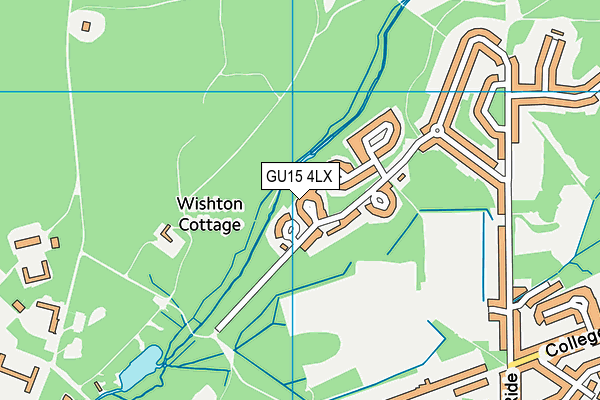 GU15 4LX map - OS VectorMap District (Ordnance Survey) GU15 4LX map - OS VectorMap District (Ordnance Survey)