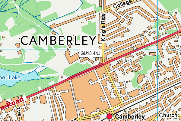 GU15 4NJ map - OS VectorMap District (Ordnance Survey) GU15 4NJ map - OS VectorMap District (Ordnance Survey)