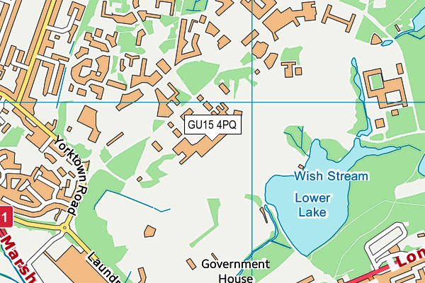 GU15 4PQ map - OS VectorMap District (Ordnance Survey) GU15 4PQ map - OS VectorMap District (Ordnance Survey)