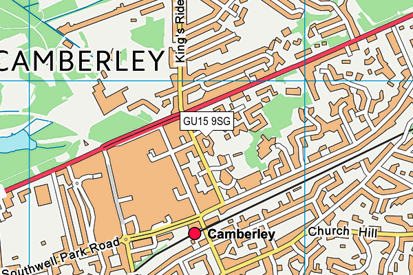 GU15 9SG map - OS VectorMap District (Ordnance Survey) GU15 9SG map - OS VectorMap District (Ordnance Survey)