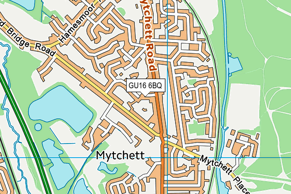 GU16 6BQ map - OS VectorMap District (Ordnance Survey)