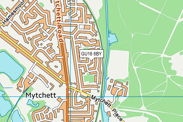 GU16 6BY map - OS VectorMap District (Ordnance Survey) GU16 6BY map - OS VectorMap District (Ordnance Survey)