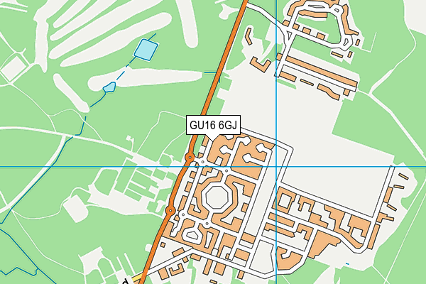 GU16 6GJ map - OS VectorMap District (Ordnance Survey) GU16 6GJ map - OS VectorMap District (Ordnance Survey)