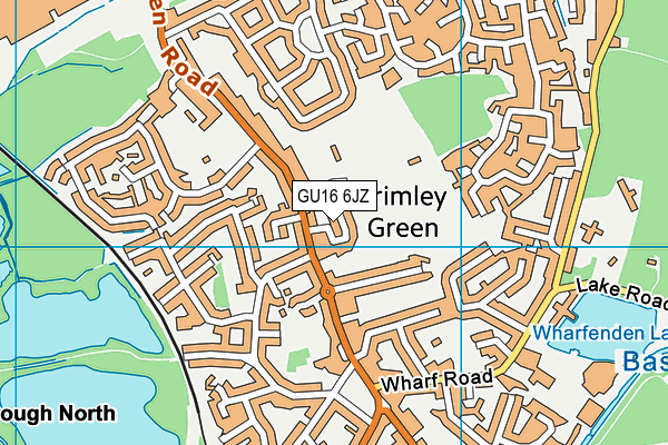 GU16 6JZ map - OS VectorMap District (Ordnance Survey) GU16 6JZ map - OS VectorMap District (Ordnance Survey)