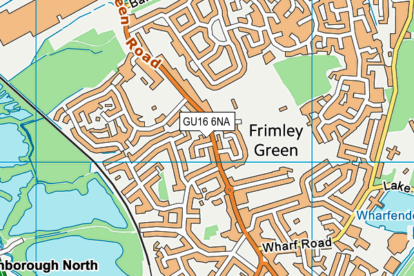 GU16 6NA map - OS VectorMap District (Ordnance Survey) GU16 6NA map - OS VectorMap District (Ordnance Survey)