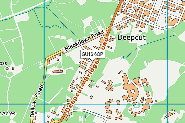 GU16 6QP map - OS VectorMap District (Ordnance Survey) GU16 6QP map - OS VectorMap District (Ordnance Survey)