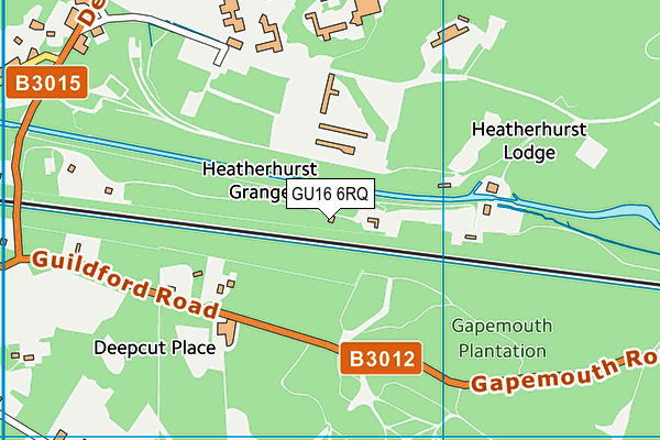 GU16 6RQ map - OS VectorMap District (Ordnance Survey) GU16 6RQ map - OS VectorMap District (Ordnance Survey)