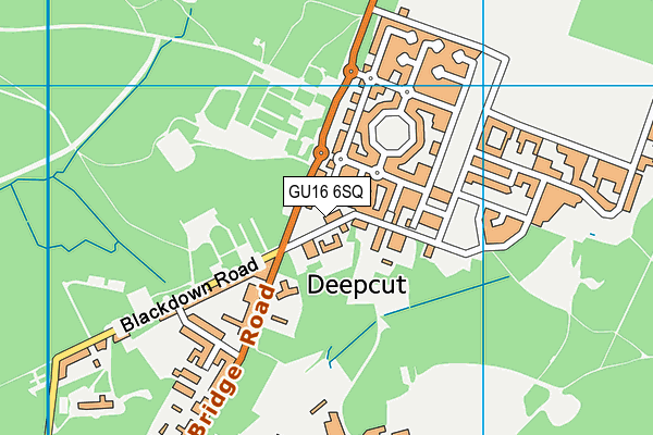 GU16 6SQ map - OS VectorMap District (Ordnance Survey) GU16 6SQ map - OS VectorMap District (Ordnance Survey)