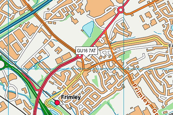GU16 7AT map - OS VectorMap District (Ordnance Survey) GU16 7AT map - OS VectorMap District (Ordnance Survey)