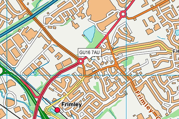 GU16 7AU map - OS VectorMap District (Ordnance Survey) GU16 7AU map - OS VectorMap District (Ordnance Survey)