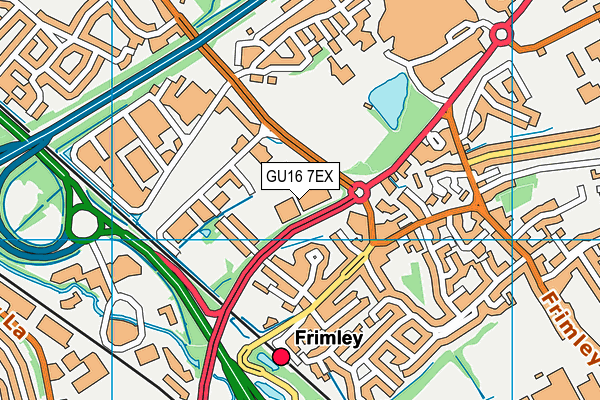 GU16 7EX map - OS VectorMap District (Ordnance Survey) GU16 7EX map - OS VectorMap District (Ordnance Survey)