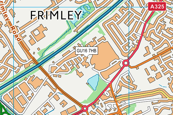 GU16 7HB map - OS VectorMap District (Ordnance Survey) GU16 7HB map - OS VectorMap District (Ordnance Survey)