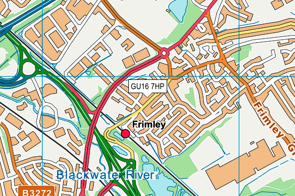 GU16 7HP map - OS VectorMap District (Ordnance Survey) GU16 7HP map - OS VectorMap District (Ordnance Survey)