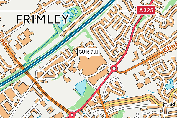 GU16 7UJ map - OS VectorMap District (Ordnance Survey) GU16 7UJ map - OS VectorMap District (Ordnance Survey)