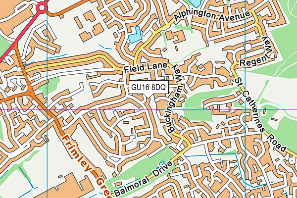 GU16 8DQ map - OS VectorMap District (Ordnance Survey) GU16 8DQ map - OS VectorMap District (Ordnance Survey)