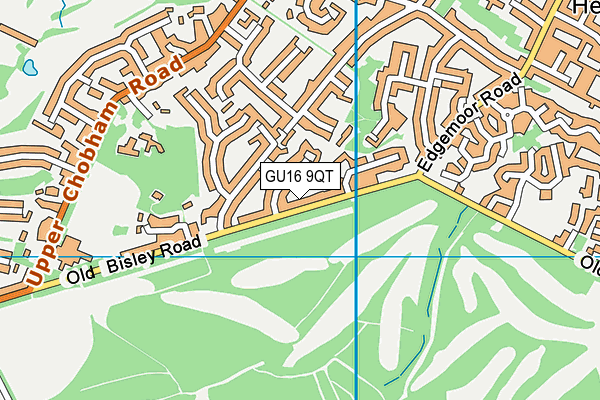 GU16 9QT map - OS VectorMap District (Ordnance Survey)