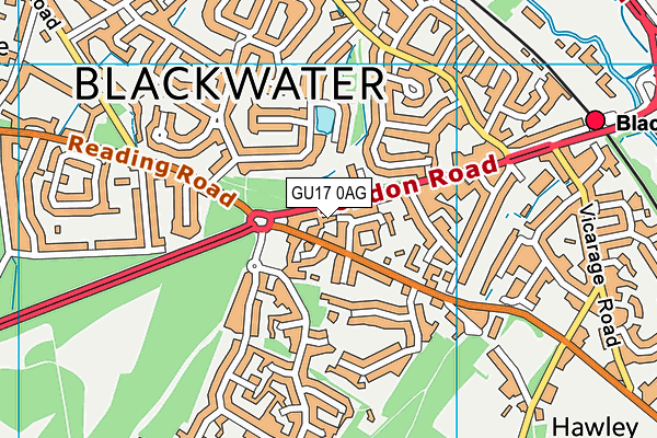 GU17 0AG map - OS VectorMap District (Ordnance Survey) GU17 0AG map - OS VectorMap District (Ordnance Survey)