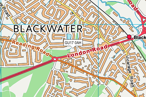 GU17 0AH map - OS VectorMap District (Ordnance Survey) GU17 0AH map - OS VectorMap District (Ordnance Survey)
