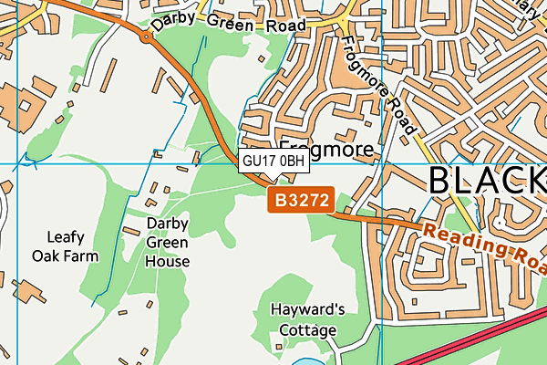 GU17 0BH map - OS VectorMap District (Ordnance Survey) GU17 0BH map - OS VectorMap District (Ordnance Survey)