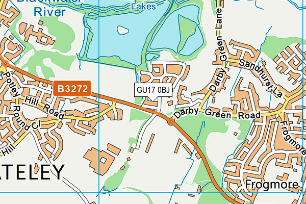 GU17 0BJ map - OS VectorMap District (Ordnance Survey) GU17 0BJ map - OS VectorMap District (Ordnance Survey)