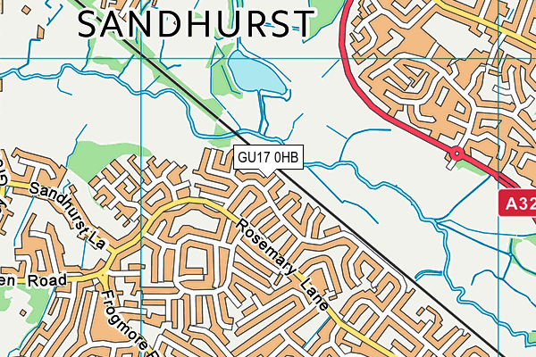 GU17 0HB map - OS VectorMap District (Ordnance Survey) GU17 0HB map - OS VectorMap District (Ordnance Survey)