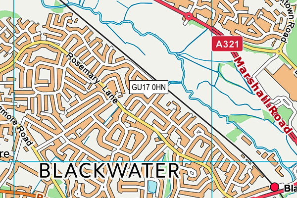 GU17 0HN map - OS VectorMap District (Ordnance Survey) GU17 0HN map - OS VectorMap District (Ordnance Survey)
