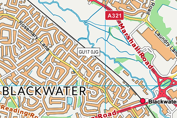 GU17 0JG map - OS VectorMap District (Ordnance Survey) GU17 0JG map - OS VectorMap District (Ordnance Survey)