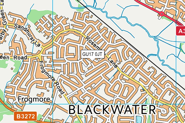 GU17 0JT map - OS VectorMap District (Ordnance Survey) GU17 0JT map - OS VectorMap District (Ordnance Survey)