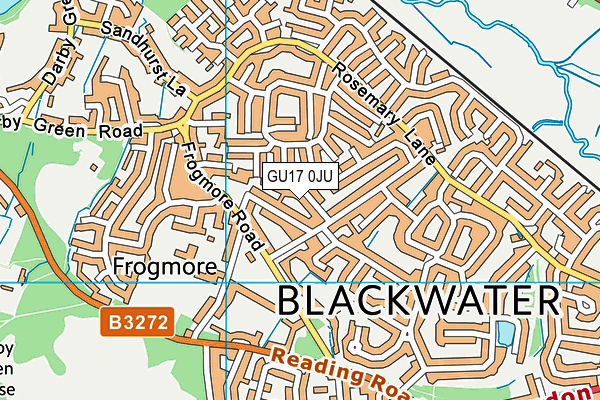 GU17 0JU map - OS VectorMap District (Ordnance Survey) GU17 0JU map - OS VectorMap District (Ordnance Survey)