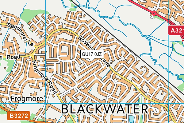 GU17 0JZ map - OS VectorMap District (Ordnance Survey) GU17 0JZ map - OS VectorMap District (Ordnance Survey)