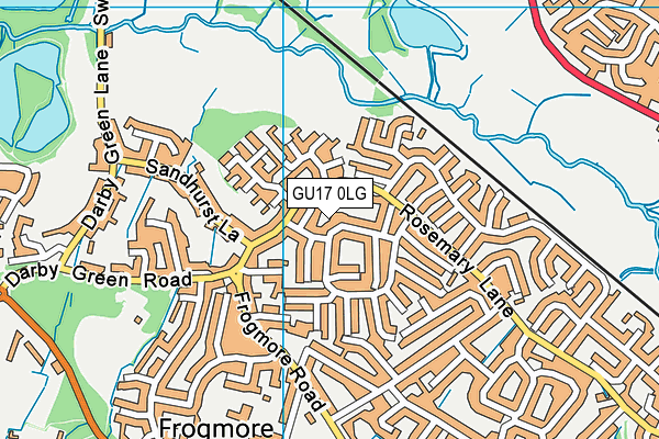 GU17 0LG map - OS VectorMap District (Ordnance Survey) GU17 0LG map - OS VectorMap District (Ordnance Survey)