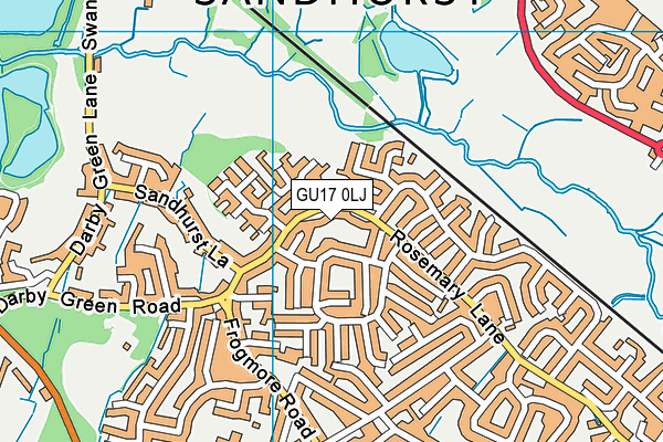 GU17 0LJ map - OS VectorMap District (Ordnance Survey) GU17 0LJ map - OS VectorMap District (Ordnance Survey)