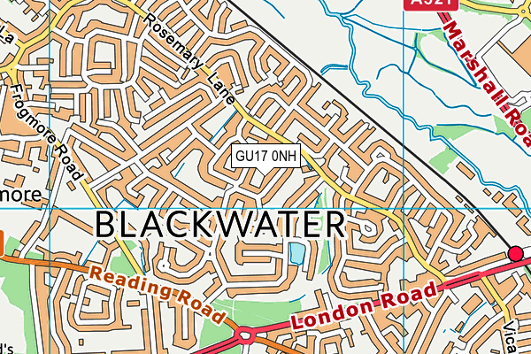 GU17 0NH map - OS VectorMap District (Ordnance Survey) GU17 0NH map - OS VectorMap District (Ordnance Survey)