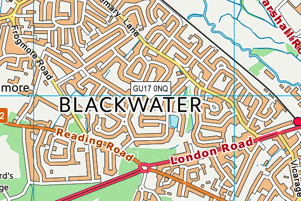 GU17 0NQ map - OS VectorMap District (Ordnance Survey) GU17 0NQ map - OS VectorMap District (Ordnance Survey)