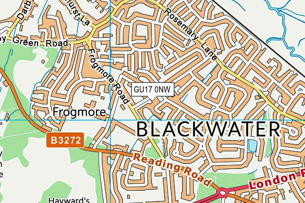 GU17 0NW map - OS VectorMap District (Ordnance Survey) GU17 0NW map - OS VectorMap District (Ordnance Survey)