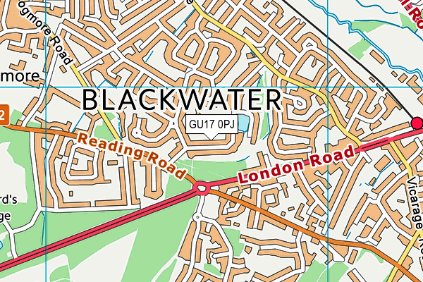 GU17 0PJ map - OS VectorMap District (Ordnance Survey) GU17 0PJ map - OS VectorMap District (Ordnance Survey)