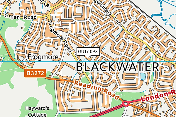 GU17 0PX map - OS VectorMap District (Ordnance Survey) GU17 0PX map - OS VectorMap District (Ordnance Survey)