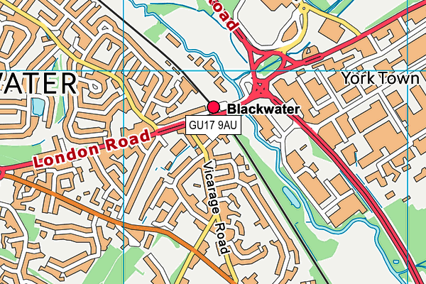 GU17 9AU map - OS VectorMap District (Ordnance Survey) GU17 9AU map - OS VectorMap District (Ordnance Survey)