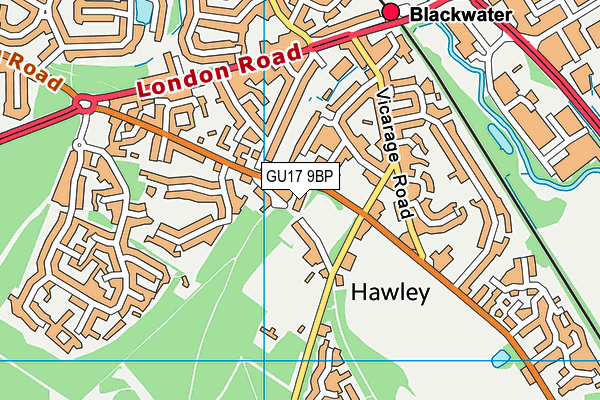GU17 9BP map - OS VectorMap District (Ordnance Survey) GU17 9BP map - OS VectorMap District (Ordnance Survey)