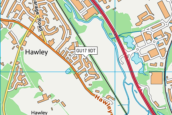 GU17 9DT map - OS VectorMap District (Ordnance Survey) GU17 9DT map - OS VectorMap District (Ordnance Survey)