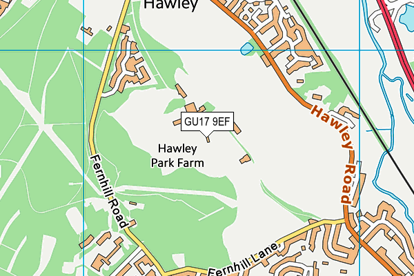 GU17 9EF map - OS VectorMap District (Ordnance Survey) GU17 9EF map - OS VectorMap District (Ordnance Survey)