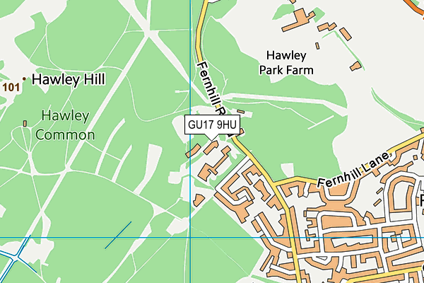 GU17 9HU map - OS VectorMap District (Ordnance Survey) GU17 9HU map - OS VectorMap District (Ordnance Survey)