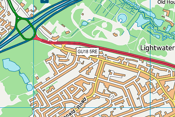 GU18 5RE map - OS VectorMap District (Ordnance Survey) GU18 5RE map - OS VectorMap District (Ordnance Survey)